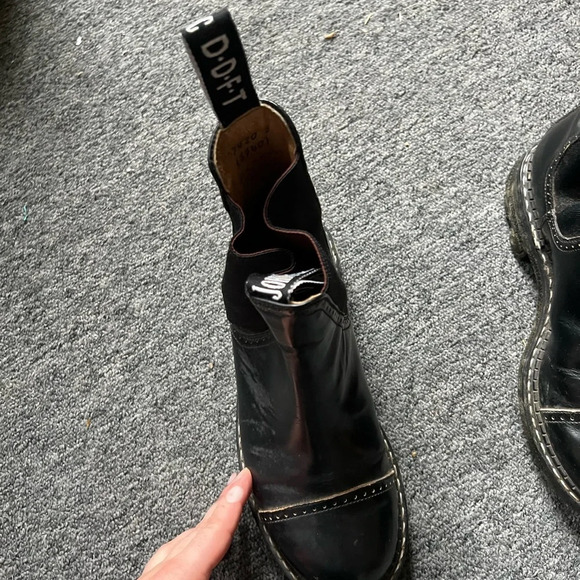 John Fluevog Black Leather Ankle Booties - Picture 3 of 8